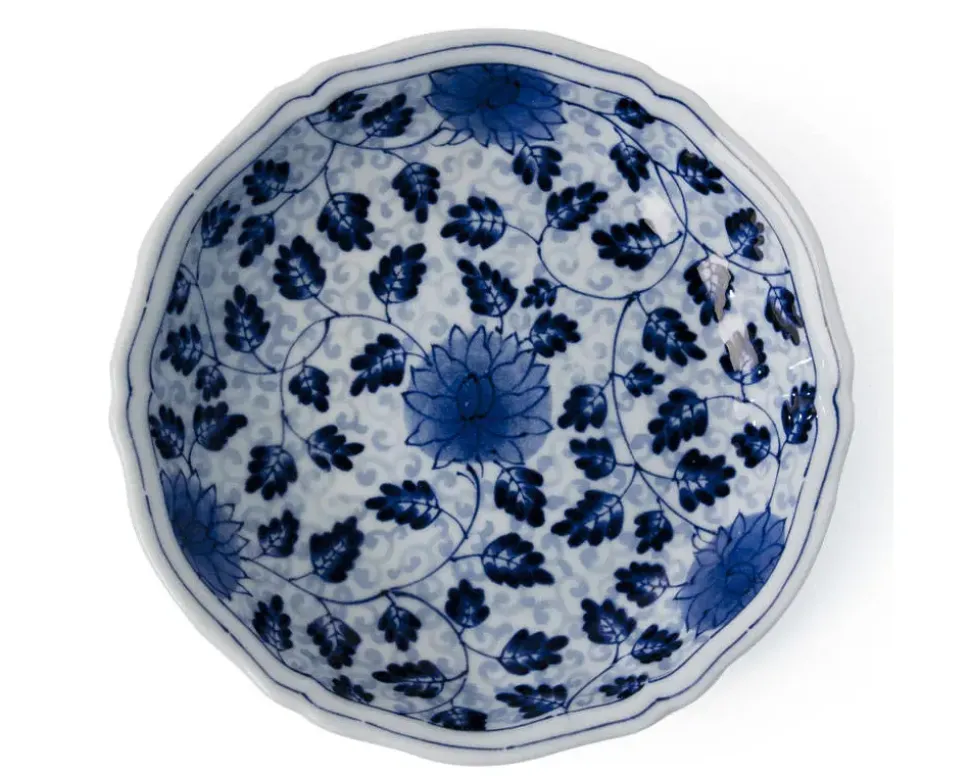 ai_karakusa__dessert_dish_1.webp MIYA Company Medium Plates^Ai Karakusa 6.75" Dessert Dish