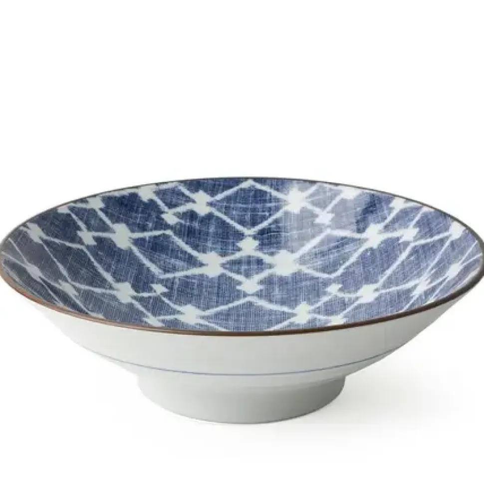 aizome_hishi__serving_bow_0.webp MIYA Company Serving Bowls & Plates^Aizome Hishi 9.75" Serving Bowl