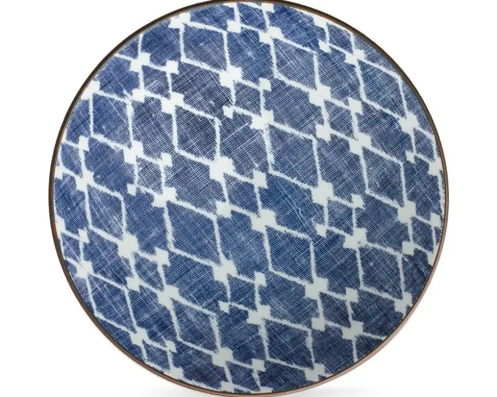 aizome_hishi__serving_bow_2.webp MIYA Company Serving Bowls & Plates^Aizome Hishi 9.75" Serving Bowl