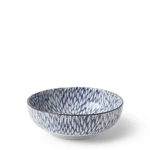 MIYA Company Shallow Bowls^Aizome Mums 5" Shallow Bowl