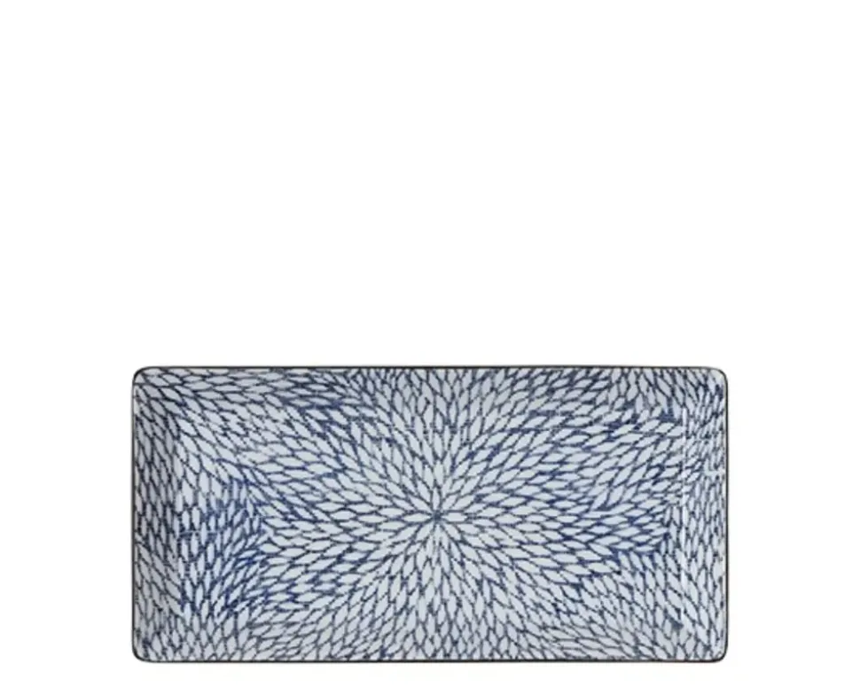 aizome_mums_rectangle_pla_1.webp MIYA Company Medium Plates^Aizome Mums Rectangle Plate