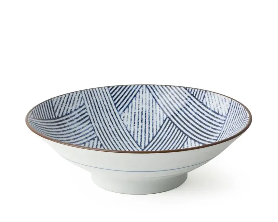 aizome_shima_ami__serving_1.webp MIYA Company Serving Bowls & Plates^Aizome Shima Ami 9.75" Serving Bowl