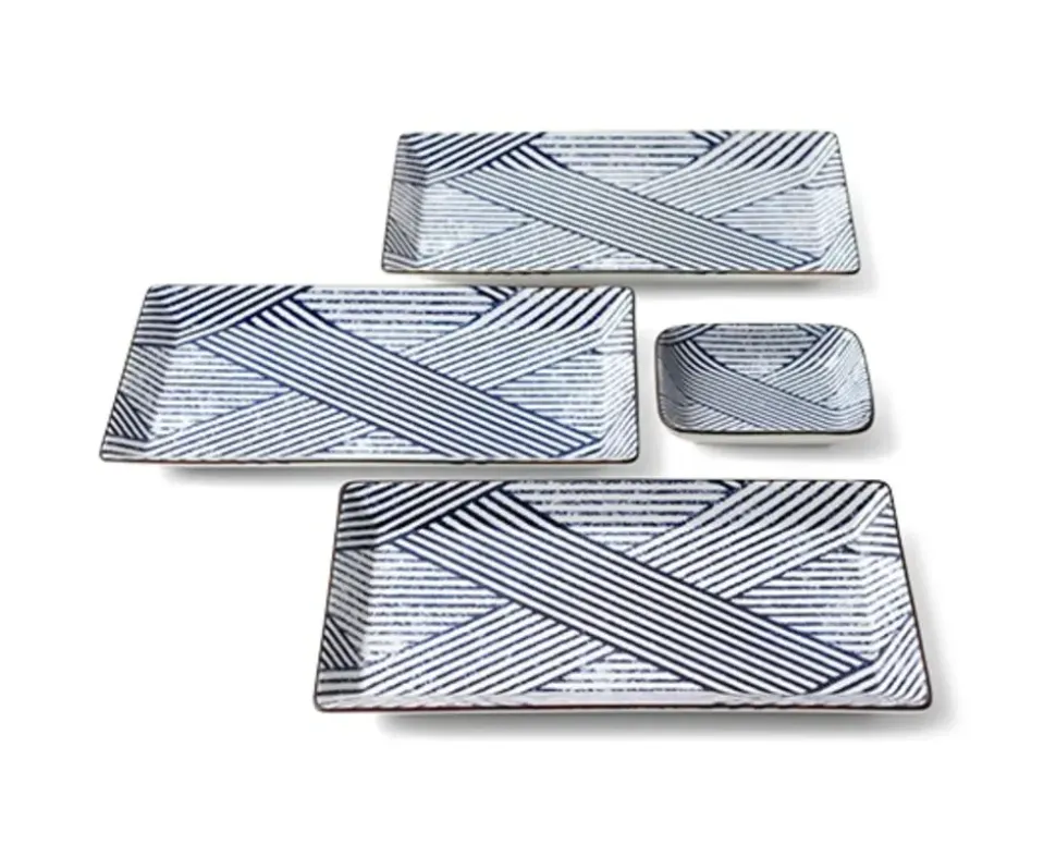 aizome_shima_rectangle_pl_3.webp MIYA Company Medium Plates^Aizome Shima Rectangle Plate