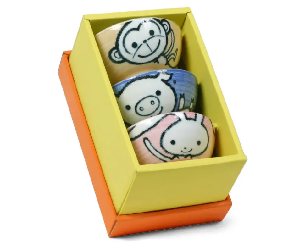 animal__rice_bowl_set_1.webp MIYA Company Bowls^Animal 4.5" Rice Bowl Set