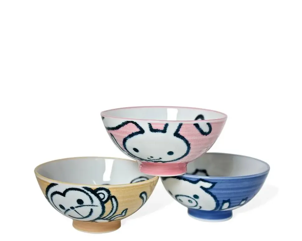 animal__rice_bowl_set_2.webp MIYA Company Bowls^Animal 4.5" Rice Bowl Set