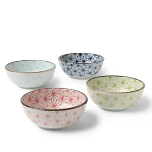 MIYA Company Sauce Dishes^Asanoha 3 Oz. Sauce Bowl Set