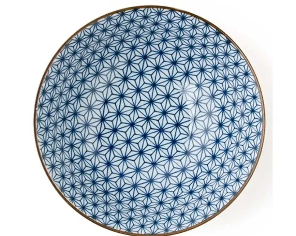 asanoha_colors__bowl__blu_2-1.webp MIYA Company Ramen Bowls^Asanoha Colors 7.25" Bowl - Blue