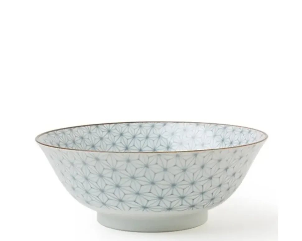 asanoha_colors__bowl__gra_1.webp MIYA Company Ramen Bowls^Asanoha Colors 7.25" Bowl - Gray