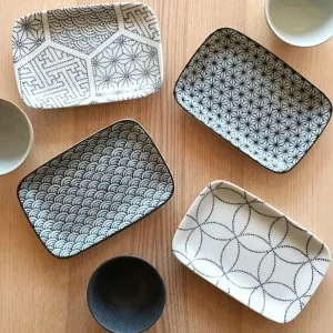 MIYA Company Small Plates^Asanoha Plate - Blue/Brown
