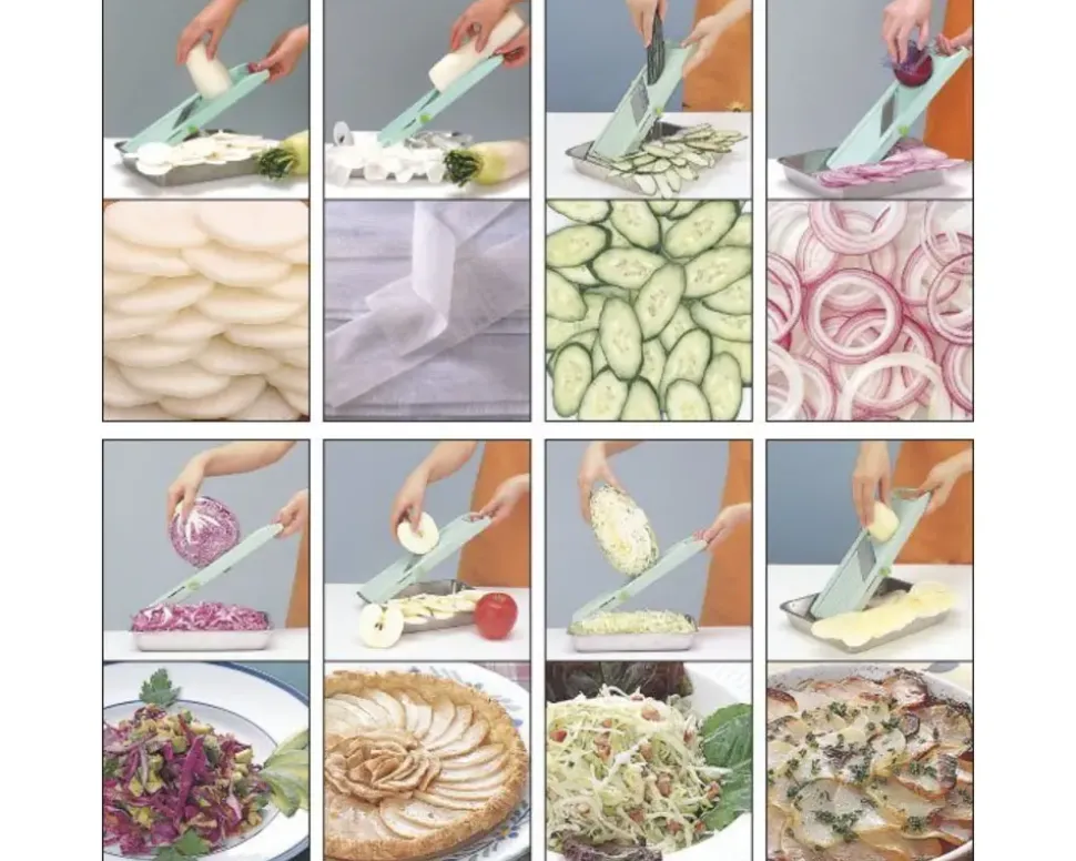 benriner_mandoline_vegeta_2.webp MIYA Company Slicers & Peelers^Benriner Mandoline Vegetable Slicer - Ivory