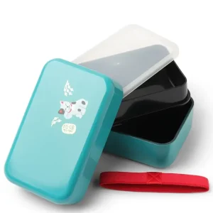 MIYA Company Bento Sets^Bento Box Fortune Cat Teal Blue