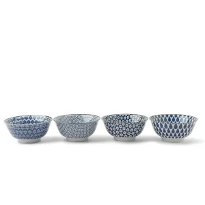MIYA Company Bowl Sets^Blue & White 5.75