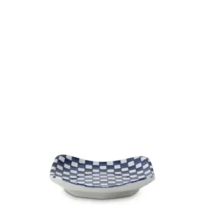 MIYA Company Small Plates^Blue & White Ichimatsu 3.5