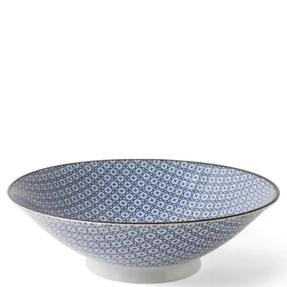 blue__white_mosaic__bowl_0-1.webp MIYA Company Serving Bowls & Plates^Blue & White Mosaic 9.75" Bowl