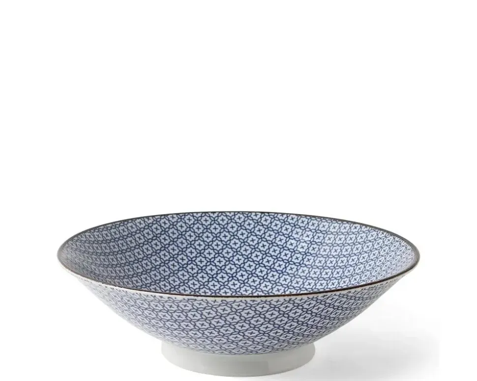 blue__white_mosaic__bowl_1-1.webp MIYA Company Serving Bowls & Plates^Blue & White Mosaic 9.75" Bowl