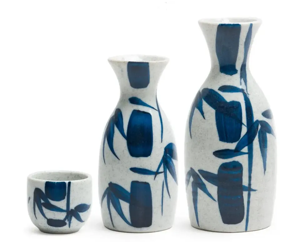 blue_bamboo__oz_sake_cup_2.webp MIYA Company Sake Bottles & Cups^Blue Bamboo 1.2 Oz. Sake Cup