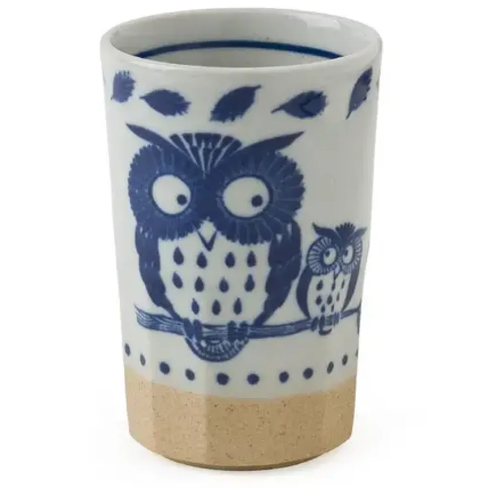 blue_cup_owl__oz_0.webp MIYA Company Cups/Mugs^Blue Cup Owl 9 Oz