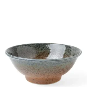 MIYA Company Ramen Bowls^Blue Sand Crackle Bowl 8-1/2"