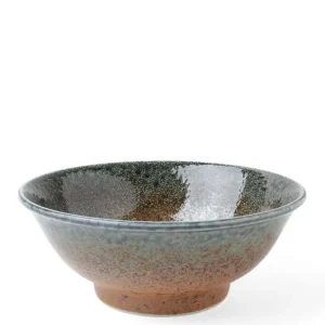 MIYA Company Ramen Bowls^Blue Sand Crackle Bowl 8-1/2"