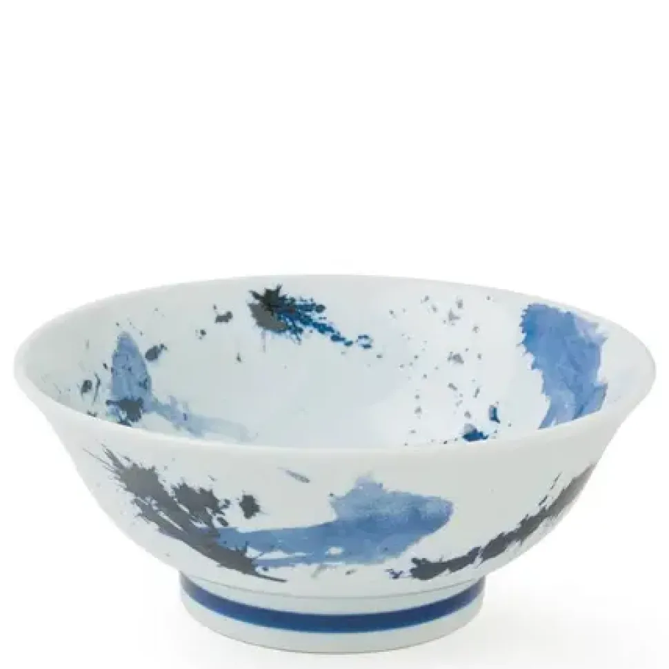 blue_sumi__noodle_bowl_0-1.webp MIYA Company Ramen Bowls^Blue Sumi 8.5" Noodle Bowl