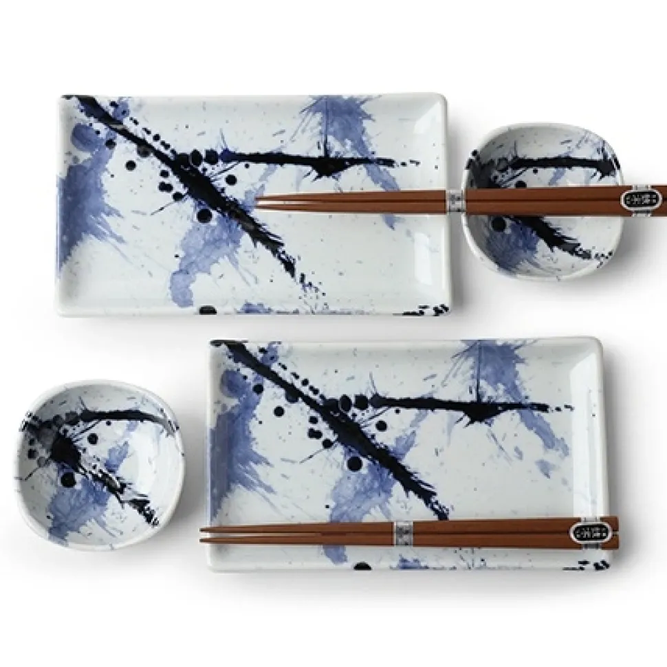 blue_sumi_sushi_set_0.webp MIYA Company Plate Sets^Blue Sumi Sushi Set