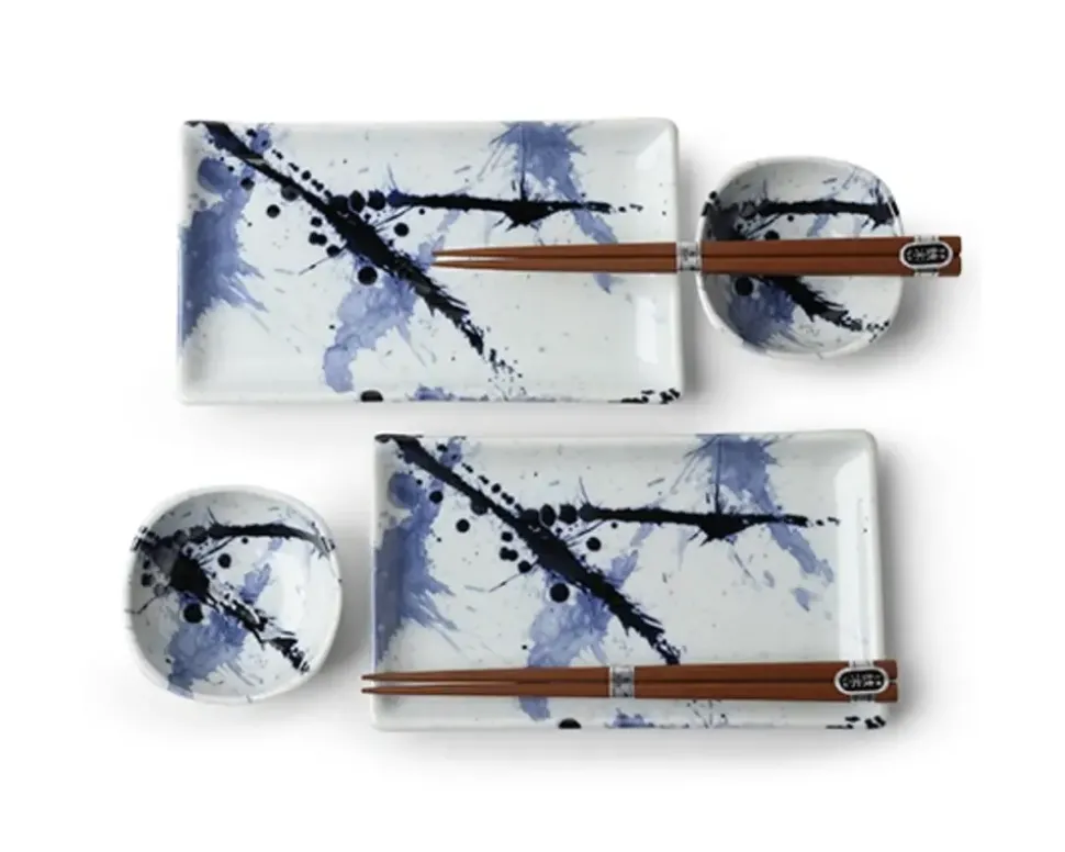 blue_sumi_sushi_set_1.webp MIYA Company Plate Sets^Blue Sumi Sushi Set