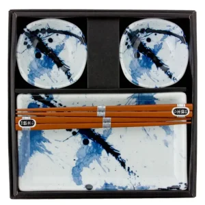 MIYA Company Plate Sets^Blue Sumi Sushi Set