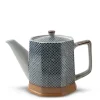 MIYA Company Teapots - Ceramic^Blue Vintage Dots Tea Pot
