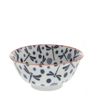 MIYA Company Blue & White 6" Bowls^Bowl Blue Dragonfly 6"