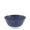 MIYA Company Blue & White 6" Bowls^Bowl Cobalt Cloud Swirls 5.75"