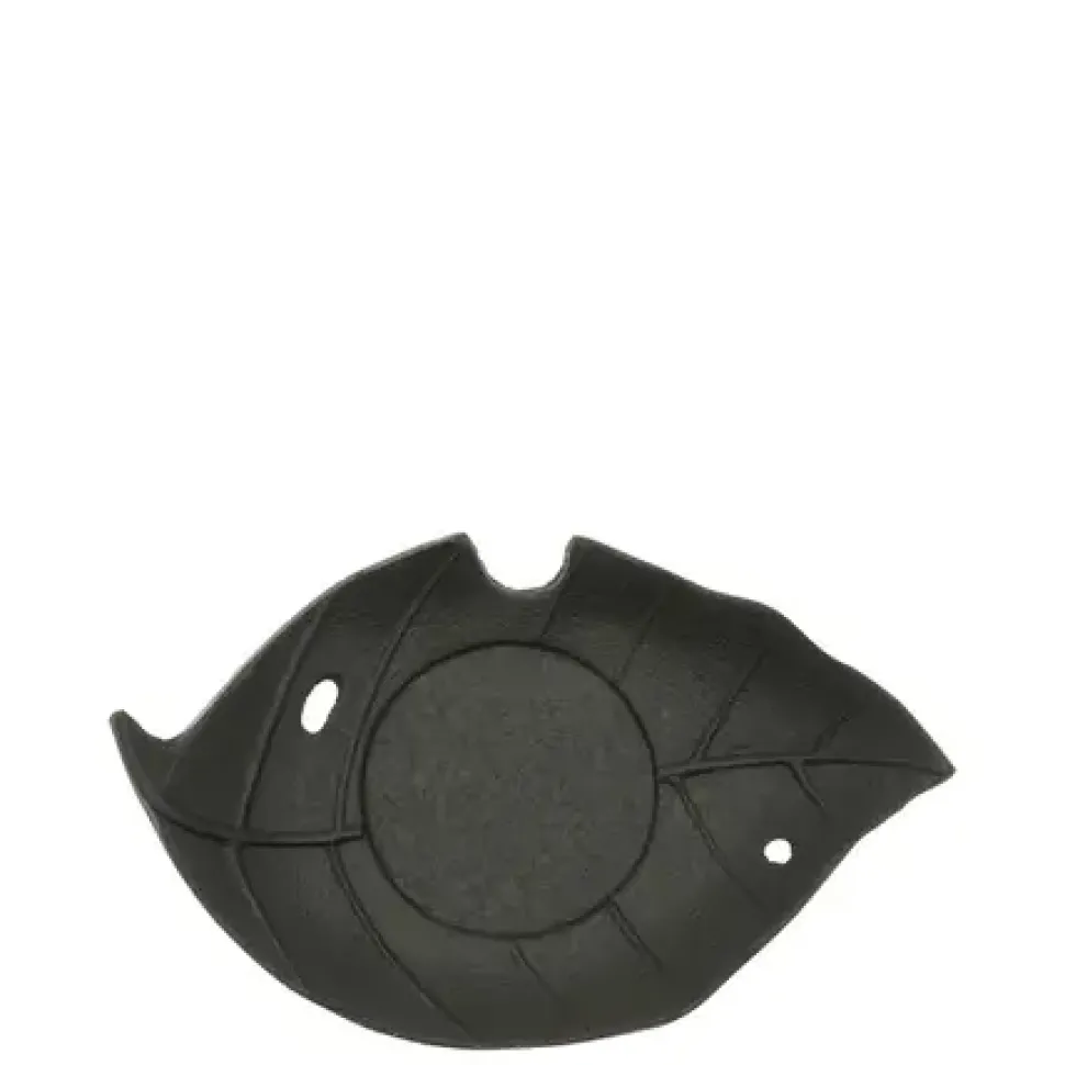 cast_iron_black_leaf_coas_0.webp MIYA Company Teaware Accessories^Cast Iron Black Leaf Coaster