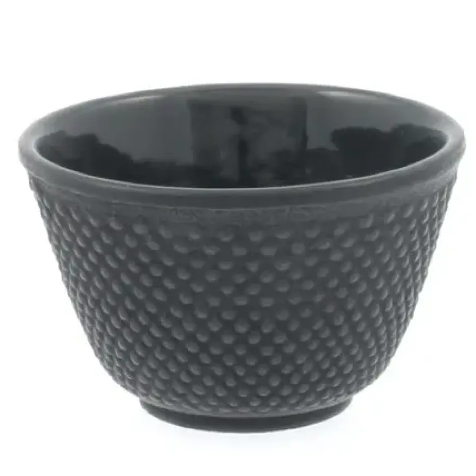 cast_iron_teacup_black_ho_0.webp MIYA Company Teacups^Cast Iron Teacup Black Hobnail