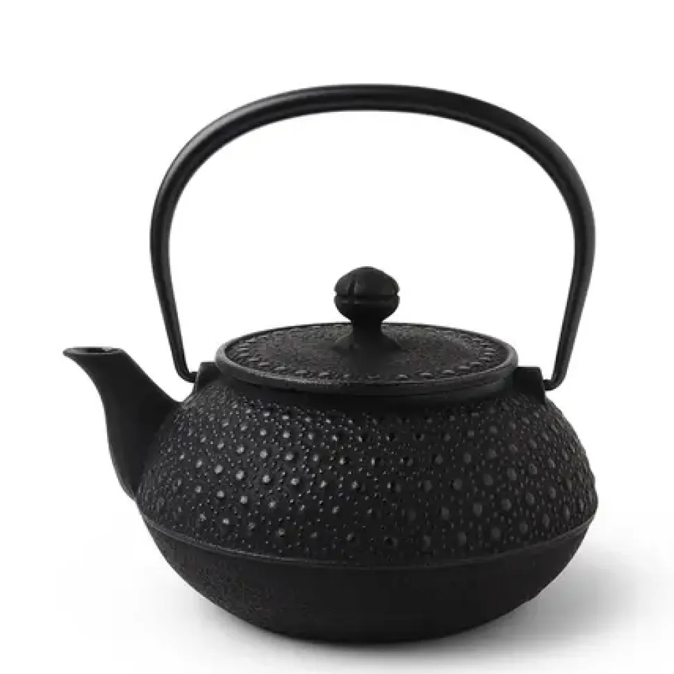 cast_iron_teapot_black_ho_0-5.webp MIYA Company Teapots - Cast Iron^Cast Iron Teapot Black Honeycomb 0.9L
