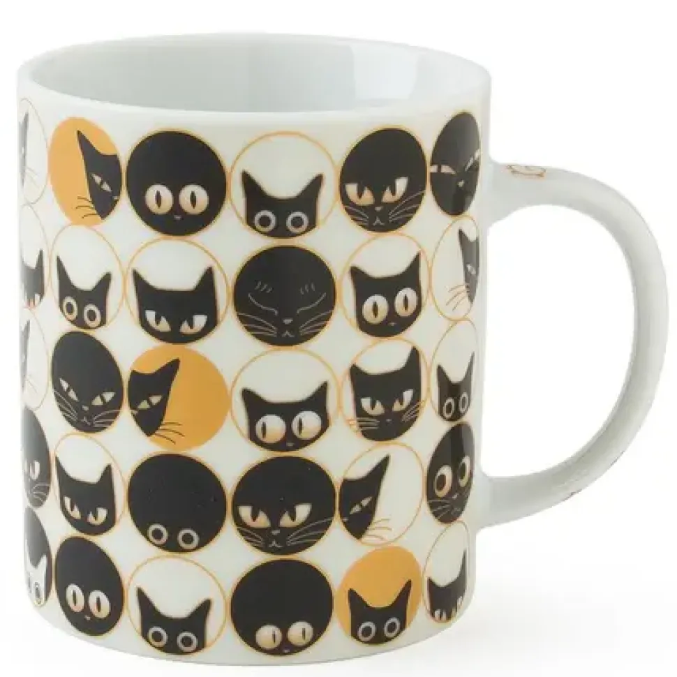 cat_eyes__oz_mug__white_0.webp MIYA Company Cups/Mugs^Cat Eyes 8 Oz. Mug - White