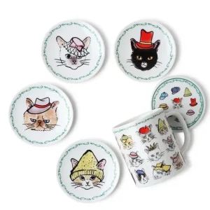 MIYA Company Plates^Cats In Hats Mini Plate Set