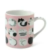 MIYA Company Cups/Mugs^Cozy Cats 8 Oz. Mug - Pink