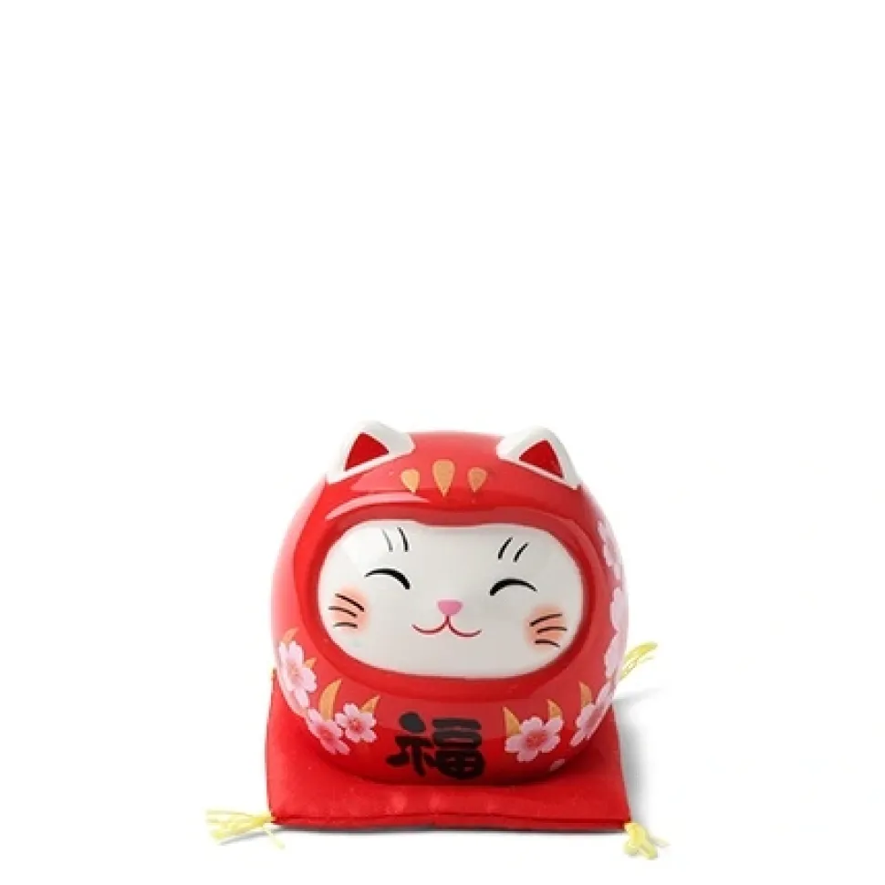 daruma_fortune_cat_figuri_0.webp MIYA Company Figurines^Daruma Fortune Cat Figurine