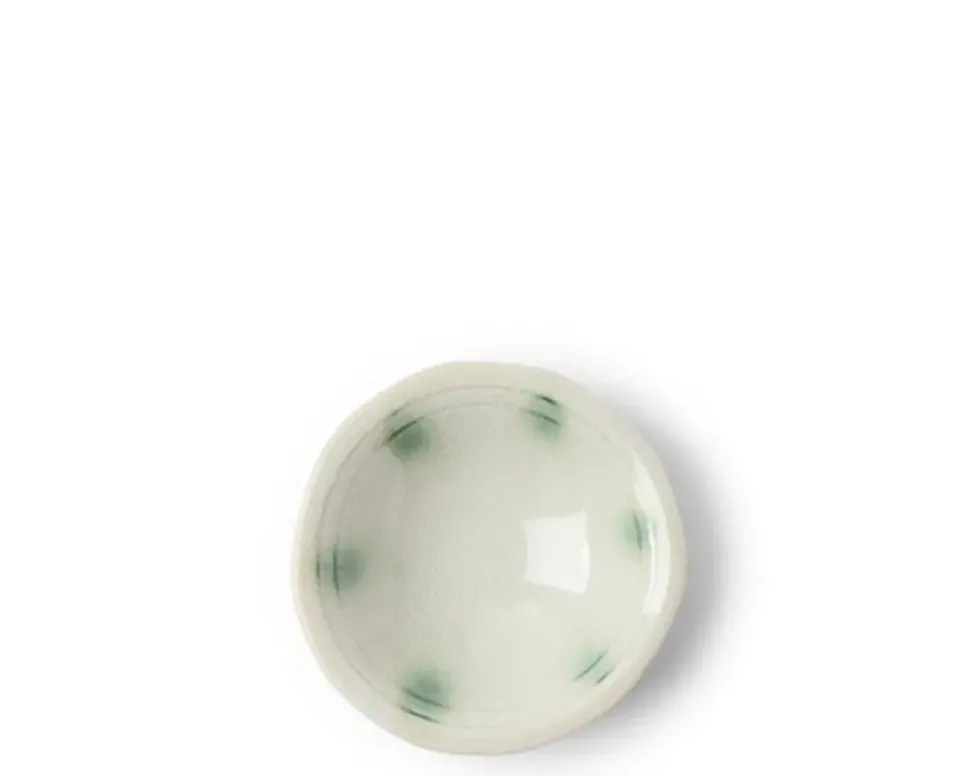 dotted_ivory__sauce_bowl_2.webp MIYA Company Sauce Dishes^Dotted Ivory 4" Sauce Bowl