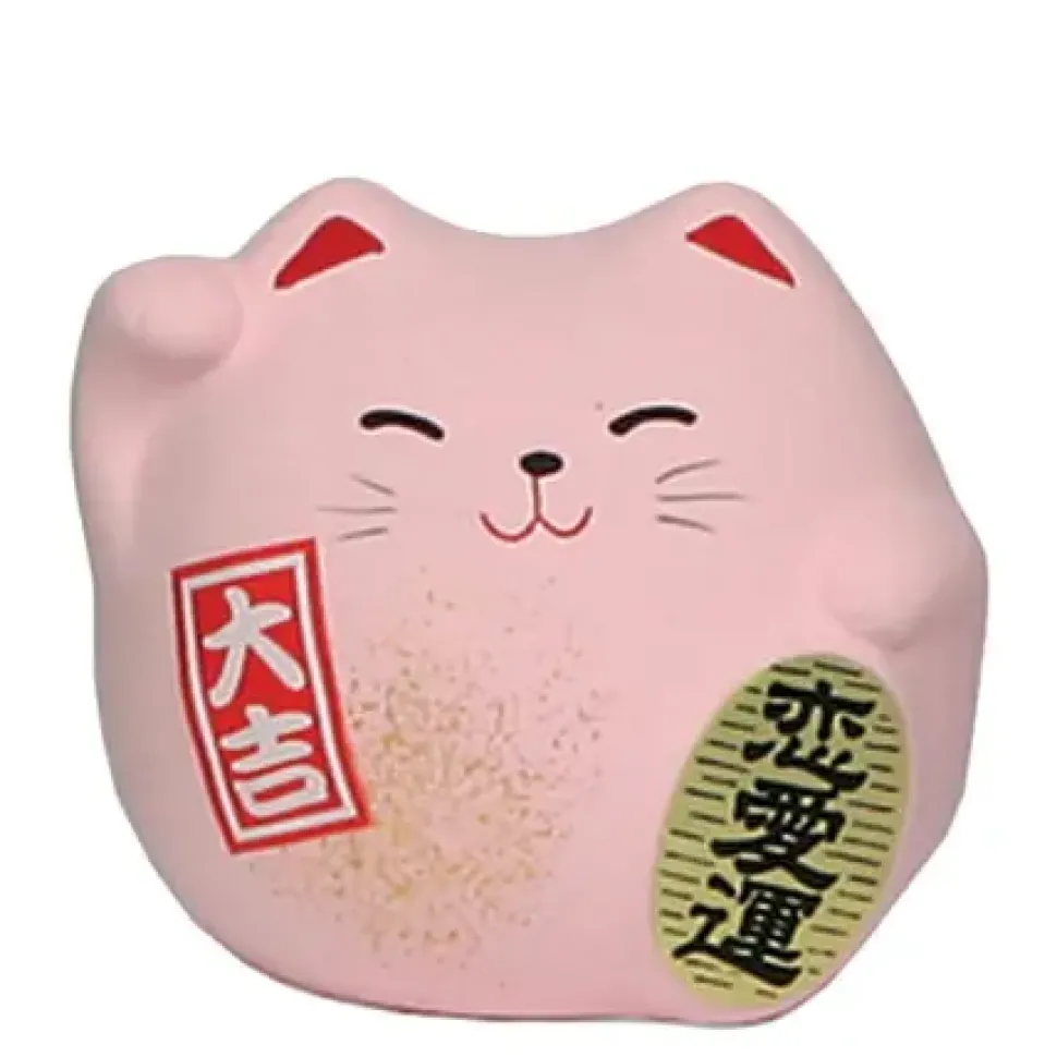 feng_shui_cat___pink_0.webp MIYA Company Figurines^Feng Shui Cat 2.25" - Pink