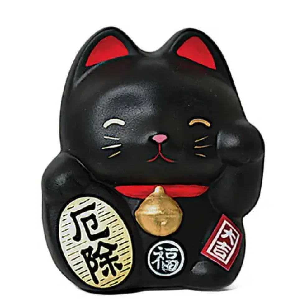 feng_shui_fortune_cat_ban_0-3.webp MIYA Company Figurines^Feng Shui Fortune Cat Bank - Black
