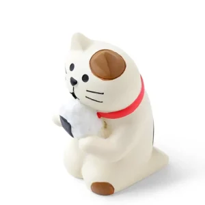 MIYA Company Cats^Figurine Cat With Omusubi