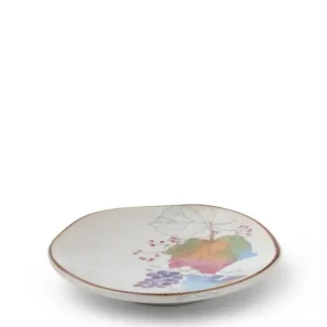 MIYA Company Small Plates^Floral Mini Plate Rainbow Leaves