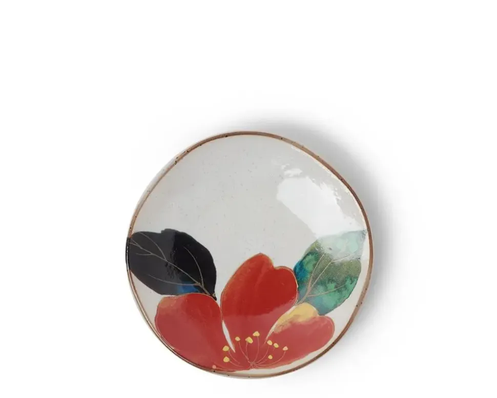floral_mini_plate_red_1.webp MIYA Company Small Plates^Floral Mini Plate Red