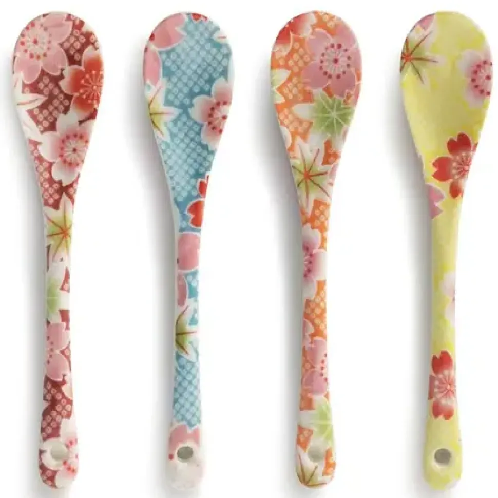 floral_print_dessert_spoo_0.webp MIYA Company Other Utensils^Floral Print Dessert Spoon Set