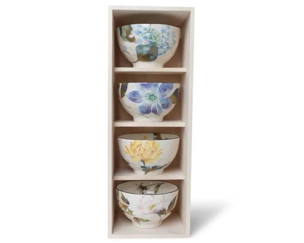 floral_summer_rice_bowl_s_2.webp MIYA Company Bowl Sets^Floral Summer Rice Bowl Set