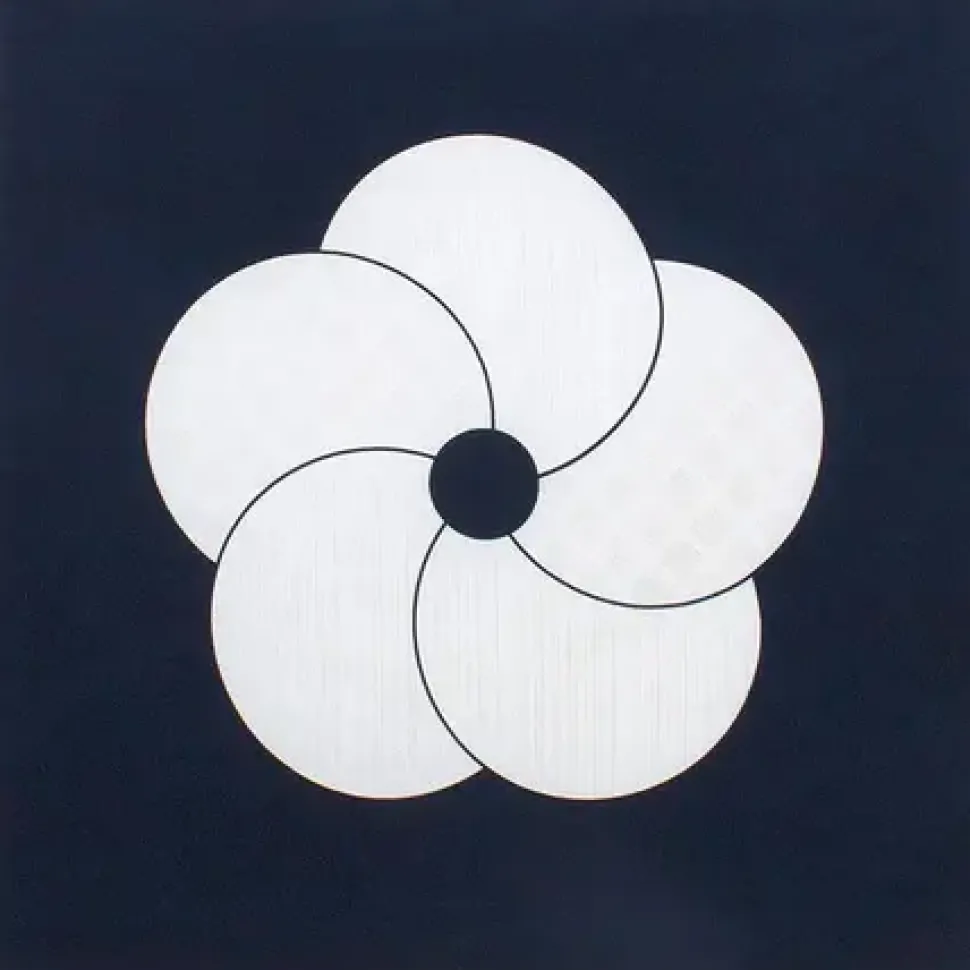 furoshiki_pattern_flowers_0-1.webp MIYA Company Furoshiki & Tenugui^Furoshiki Pattern Flowers Black 27.5" Sq.
