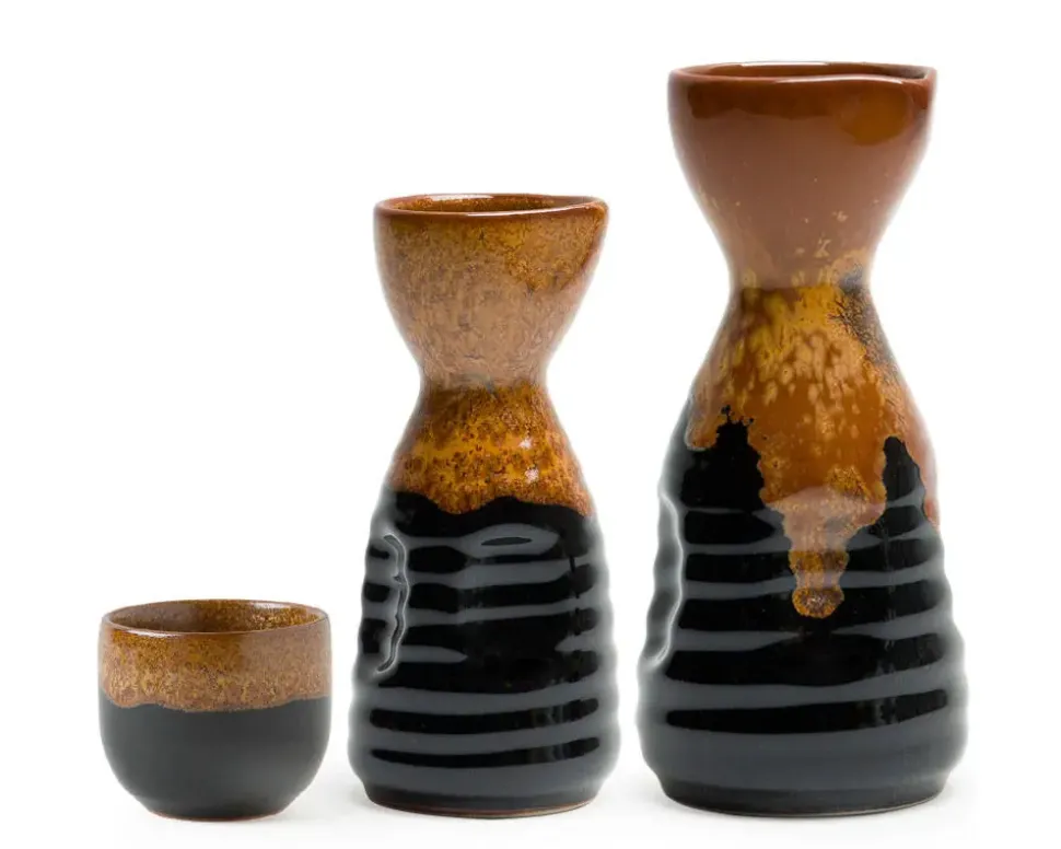 golden_tenmoku__ozsake_bo_0.webp MIYA Company Sake Bottles & Cups^Golden Tenmoku 4 Oz.Sake Bottle
