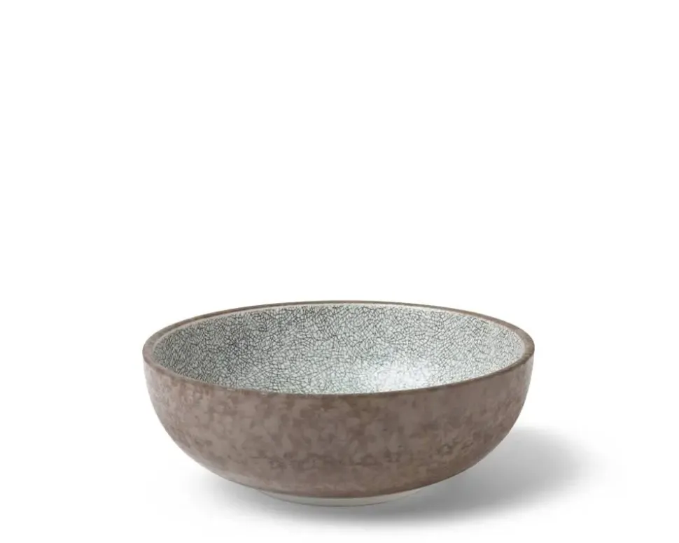 hiware_gray__bowl_1.webp MIYA Company Shallow Bowls^Hiware Gray 7.75" Bowl