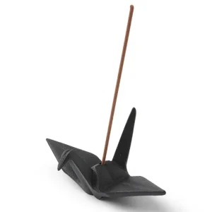 MIYA Company Incense^Incense Holder Black Peace Crane