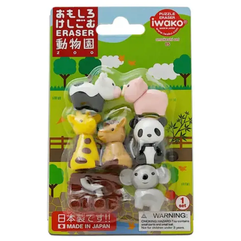 iwako_zoo_animals_eraser__0.webp MIYA Company Other^Iwako Zoo Animals Eraser Pack At Miya